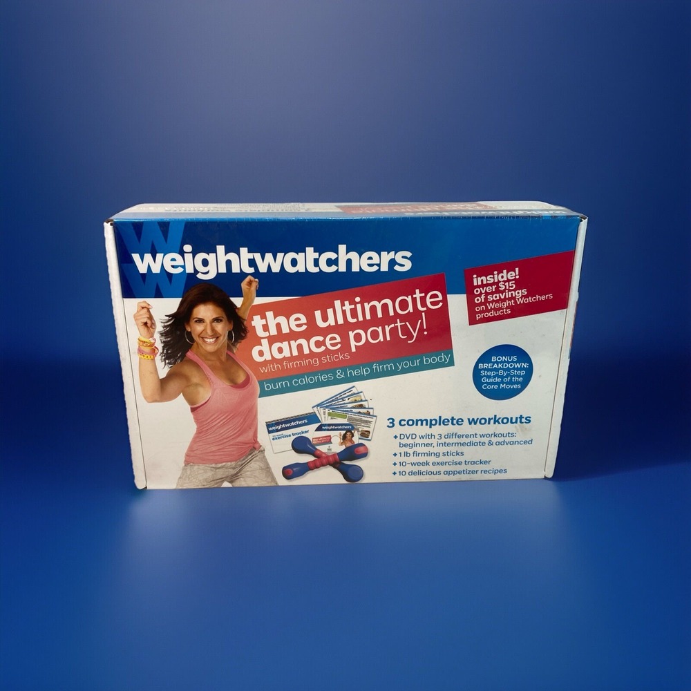 Weight Watchers The Ultimate Dance‎ Party DVD With Firming Sticks, New Exercise